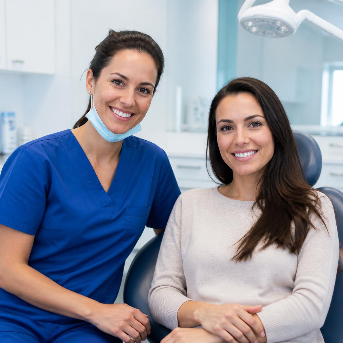 Dentista atendiendo a paciente